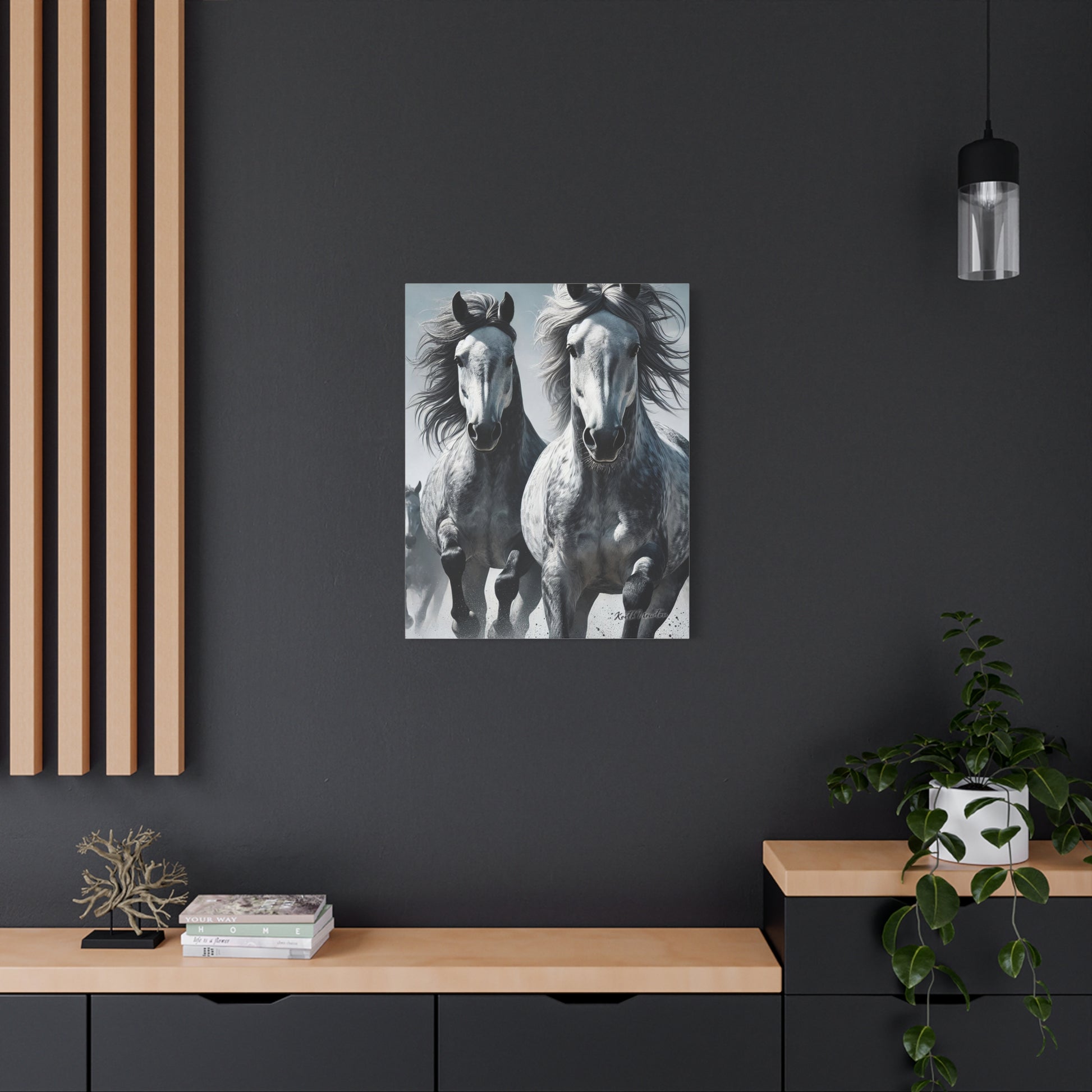 Dapple Grey Horses Running