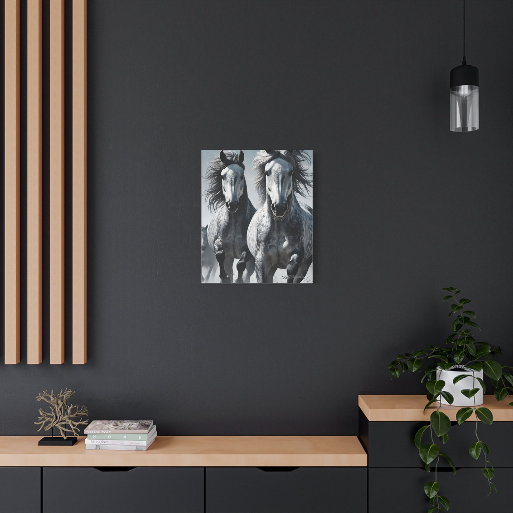 Dapple Grey Horses Running